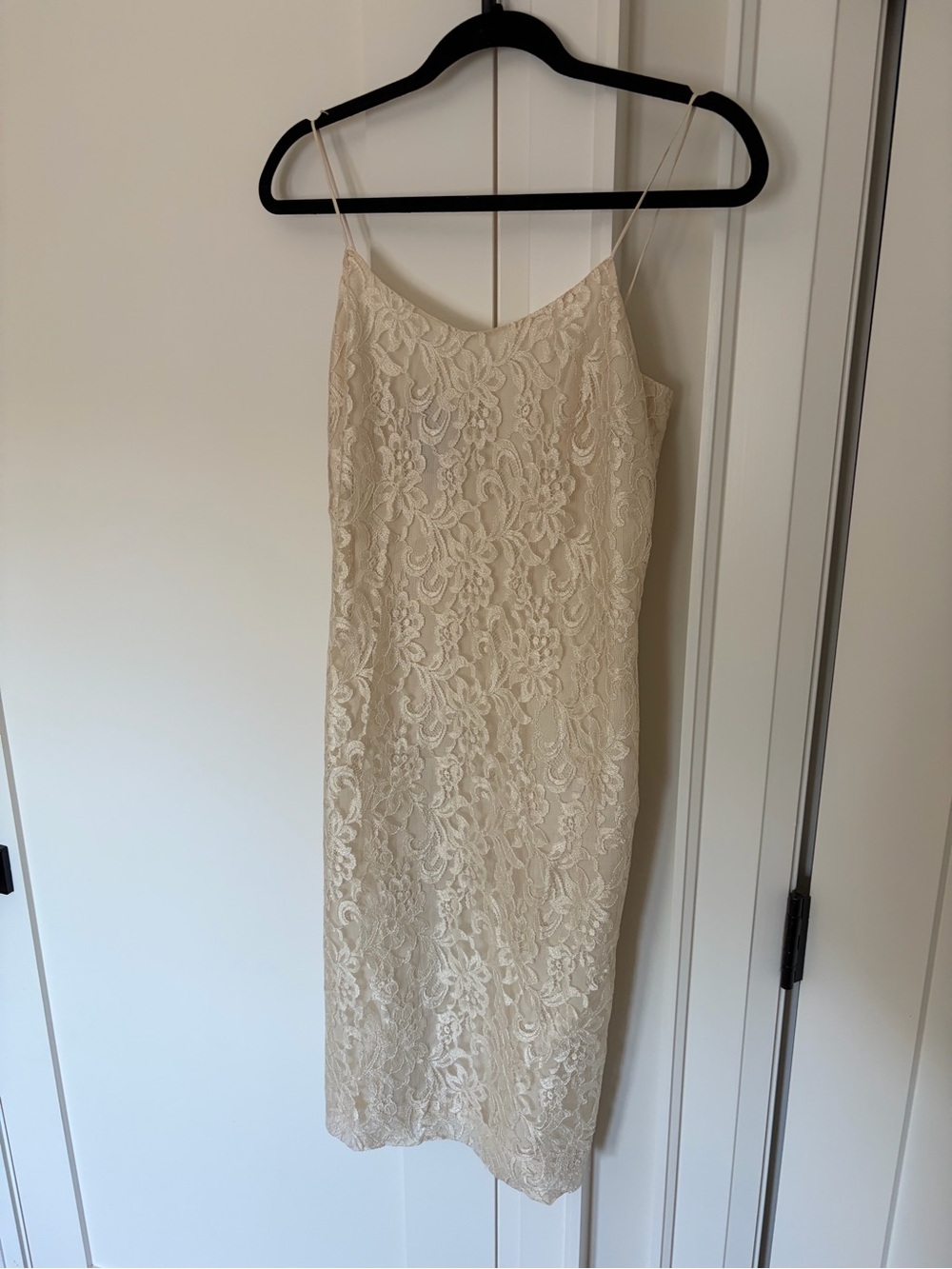 Women's Lace White Slip Dress - Cream